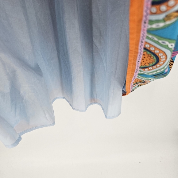 J. Marie Sloane Abstract V-Neck Short Sleeve Bow Midi A-Line Dress Medium New - Picture 9 of 11